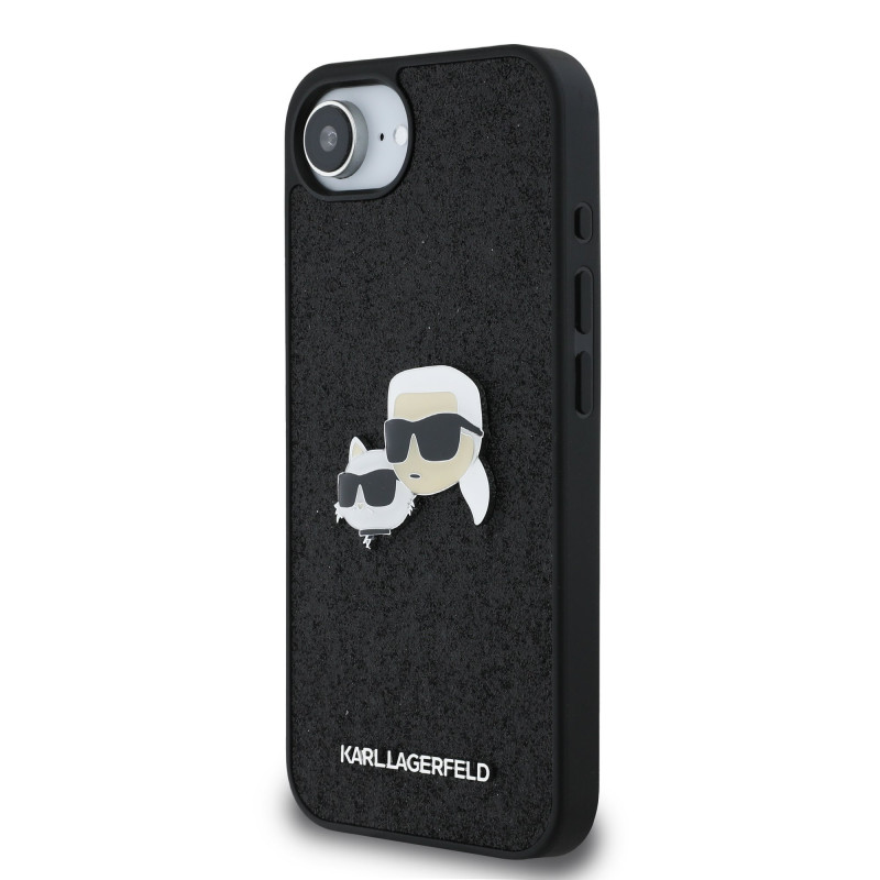 Karl Lagerfeld Fixed Glitter Metal K&CH Case for Apple iPhone 16e