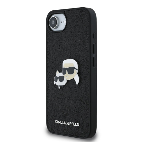 Karl Lagerfeld Fixed Glitter Metal K&CH Case for Apple iPhone 16e