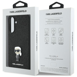 Karl Lagerfeld Fixed Glitter Ikonik Logo Metal Pin Case for Samsung Galaxy A36 5G