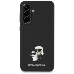 Karl Lagerfeld PU Saffiano Metal Karl and Choupette Case for Samsung Galaxy A36 5G