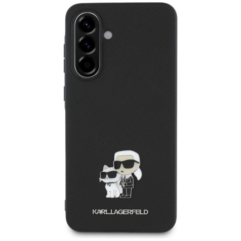 Karl Lagerfeld PU Saffiano Metal Karl and Choupette Case for Samsung Galaxy A36 5G