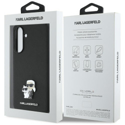 Karl Lagerfeld PU Saffiano Metal Karl and Choupette Case for Samsung Galaxy A36 5G