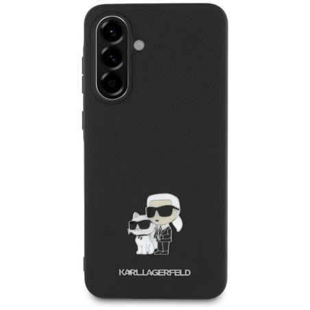 Karl Lagerfeld PU Saffiano Metal Karl and Choupette Case for Samsung Galaxy A56 5G