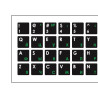 Mocco Keyboard Sticks ENG / RU With Laminated Waterproof Level White / Green