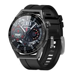 Rubicon RNCE88-1 Smartwatch with Silicone Strap + Leather Strap / black