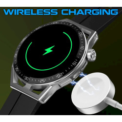 Rubicon RNCE88-1 Smartwatch with Silicone Strap + Leather Strap / black