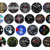 Rubicon RNCE88-1 Smartwatch with Silicone Strap + Leather Strap / black