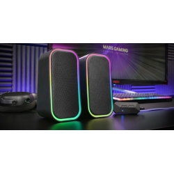 Mars Gaming MSOM USB DSP Stereo PC Speakers 20W / RGB / Bluetooth 5.3