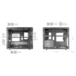 Mars Gaming MCMPRO Professional Compact PC Case mATX (Double Chamber)