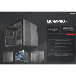 Mars Gaming MCMPRO Professional Compact PC Case mATX (Double Chamber)