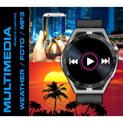 Rubicon RNCE88-2 Smartwatch with Silicone Strap + Bracelet / black
