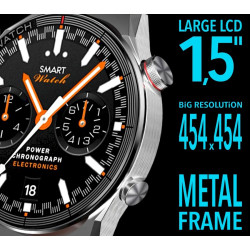 Rubicon RNCE99 Smartwatch Black Metal + Silicon / black