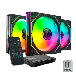 Mars Gaming MF3DPROKIT  ARGB 120mm Remote Control Computer Cooler Kit