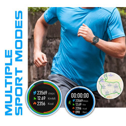 Rubicon RNCE99 Smartwatch Black Metal + Silicon / black