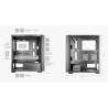 Mars Gaming MCWOOD Computer ATX Case with wooden slats / Tempered Clear Glass