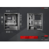 Mars Gaming MCWOOD Computer ATX Case with wooden slats / Tempered Clear Glass