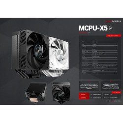Mars Gaming MCPUX5W CPU Cooler 280W TDP / 120mm