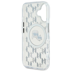 Karl Lagerfeld Hard IML Monogram Karl&Choupette Head MagSafe Case for Apple iPhone 16