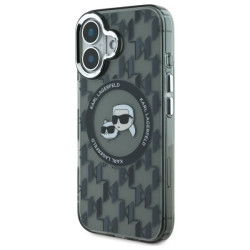 Karl Lagerfeld Hard IML Monogram Karl&Choupette Head MagSafe Case for Apple iPhone 16
