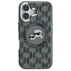 Karl Lagerfeld Hard IML Monogram Karl&Choupette Head MagSafe Case for Apple iPhone 16
