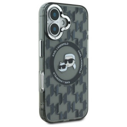 Karl Lagerfeld Hard IML Monogram Karl&Choupette Head MagSafe Case for Apple iPhone 16