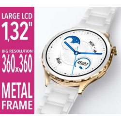 Rubicon RNCF02-2 Smartwatch / gold-pink strap