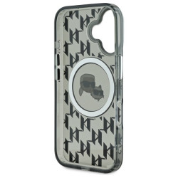 Karl Lagerfeld Hard IML Monogram Karl&Choupette Head MagSafe Case for Apple iPhone 16