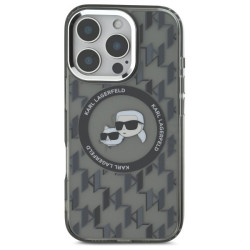 Karl Lagerfeld Hard IML Monogram Karl&Choupette Head MagSafe Case for Apple iPhone 16 Pro
