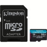 Kingston microSDXC Canvas Go! Plus Gen4 Memory Card /  64GB A2 U3 V30 / + adapter