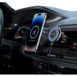 Swissten Airhold Magnetic Car Holder with Wireless Charger 15W / 7.5W (MagSafe compatible)