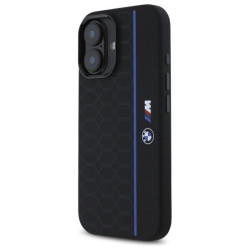 BMW Silicone MagSafe Hexagon Blue Line Cover for Apple iPhone 16