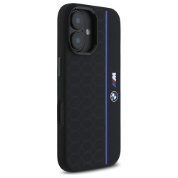 BMW Silicone MagSafe Hexagon Blue Line Cover for Apple iPhone 16