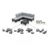 Keter 29212921900 Elements 3-Seater Sofa