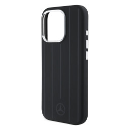 Mercedes Liquid Silicon Stripes and Pattern MagSafe Case for Apple iPhone 16 Pro