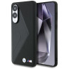 BMW Leather Oversized Stripes MagSafe Back Case for Samsung Galaxy S25 Edge