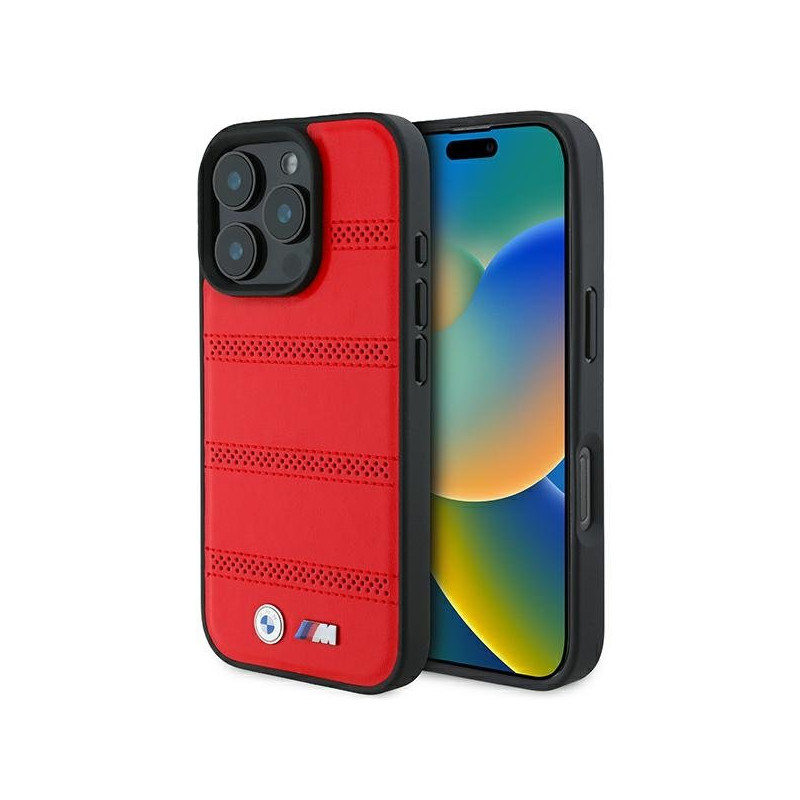 BMW M Perforated And Stitched Line MagSafe Hardcase for Apple iPhone 16 Pro