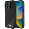 BMW M Perforated Tricolor Line MagSafe Hardcase for Apple iPhone 16 Pro