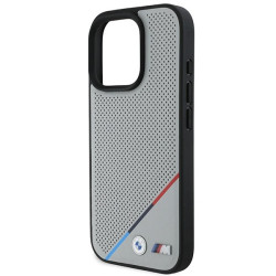 BMW M Perforated Tricolor Line MagSafe Hardcase for Apple iPhone 16 Pro