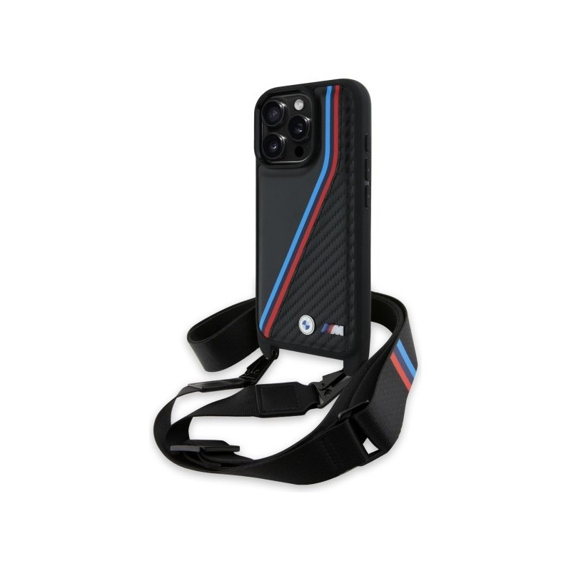 BMW M Edition Carbon Tricolor Lines Hardcase for Apple iPhone 16 Pro Max