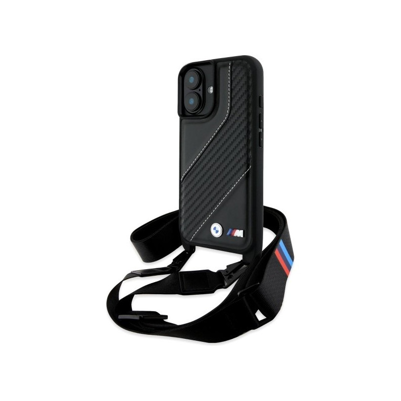 BMW M Edition Carbon Stripe & Strap Hardcase for Apple iPhone 16 Plus