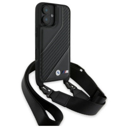 BMW M Edition Carbon Stripe & Strap Hardcase for Apple iPhone 16 Plus