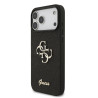 Guess PU Fixed Glitter 4G Metal Logo Case for Apple iPhone 17 Pro Max