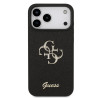 Guess PU Fixed Glitter 4G Metal Logo Case for Apple iPhone 17 Pro Max