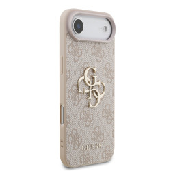 Guess PU 4G Metal Logo Strap Case for Apple iPhone 17 Air Pink