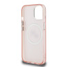 Karl Lagerfeld IML K&CH Heads Repeated Logo MagSafe Case for iPhone 15 Pink