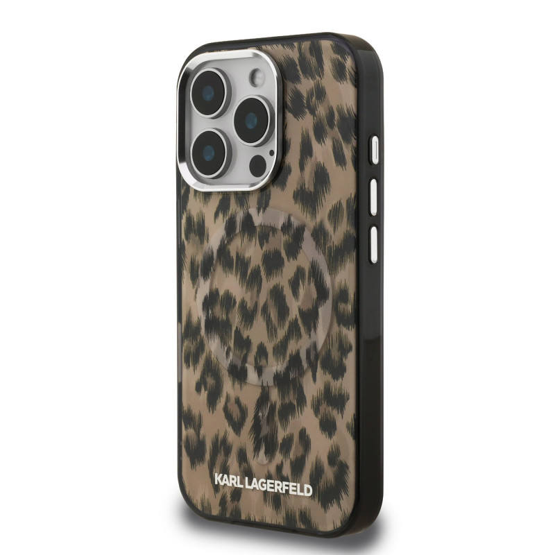 Karl Lagerfeld IML Leopard MagSafe Case for Apple iPhone 16 Pro