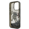 Karl Lagerfeld Liquid Glitter Scattered Choupette Case for AppleiPhone 16 Pro