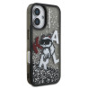 Karl Lagerfeld Liquid Glitter Scattered Choupette Case for Apple iPhone 16