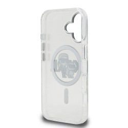 Karl Lagerfeld IML Glitter Karl and Choupette Sketch MagSafe Case for Apple iPhone 16