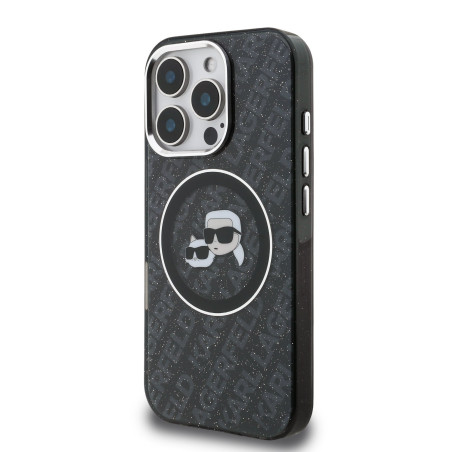 Karl Lagerfeld IML K&CH Heads Repeated Logo MagSafe Case for Apple iPhone 16 Pro